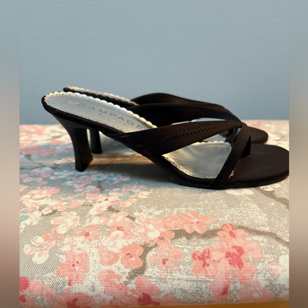 Rampage Madison Black Strappy Women’s Heeled Sandals - Picture 2 of 5